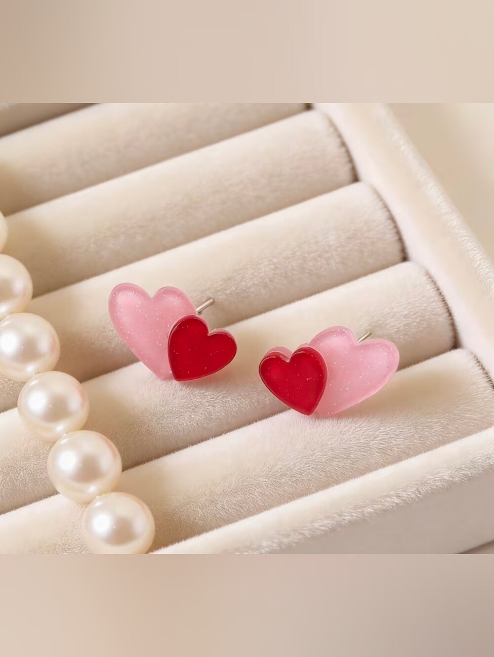 $8 Each Or Bundle 5/$20 Pink and Red Heart Stud Earrings